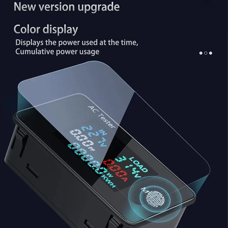 شاشة رقمية إل سي دي لمراقبة الطاقة ، فولطية مزدوجة ، مقياس الطاقة الحالي ، مقياس التيار ، شاشات استهلاك الطاقة الكهربائية #6