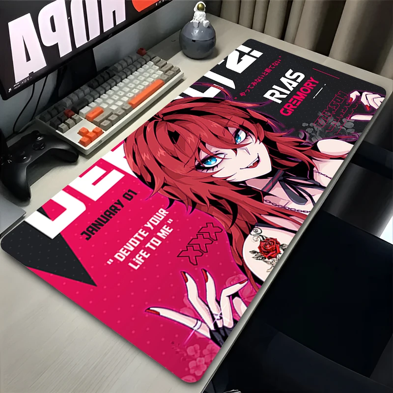 Mouse Pad Cute Anime Woman keyboard pad Office Carpet Edge White Gamer Desk Mat PC Accessories Pads Large size Gaming Mousepad