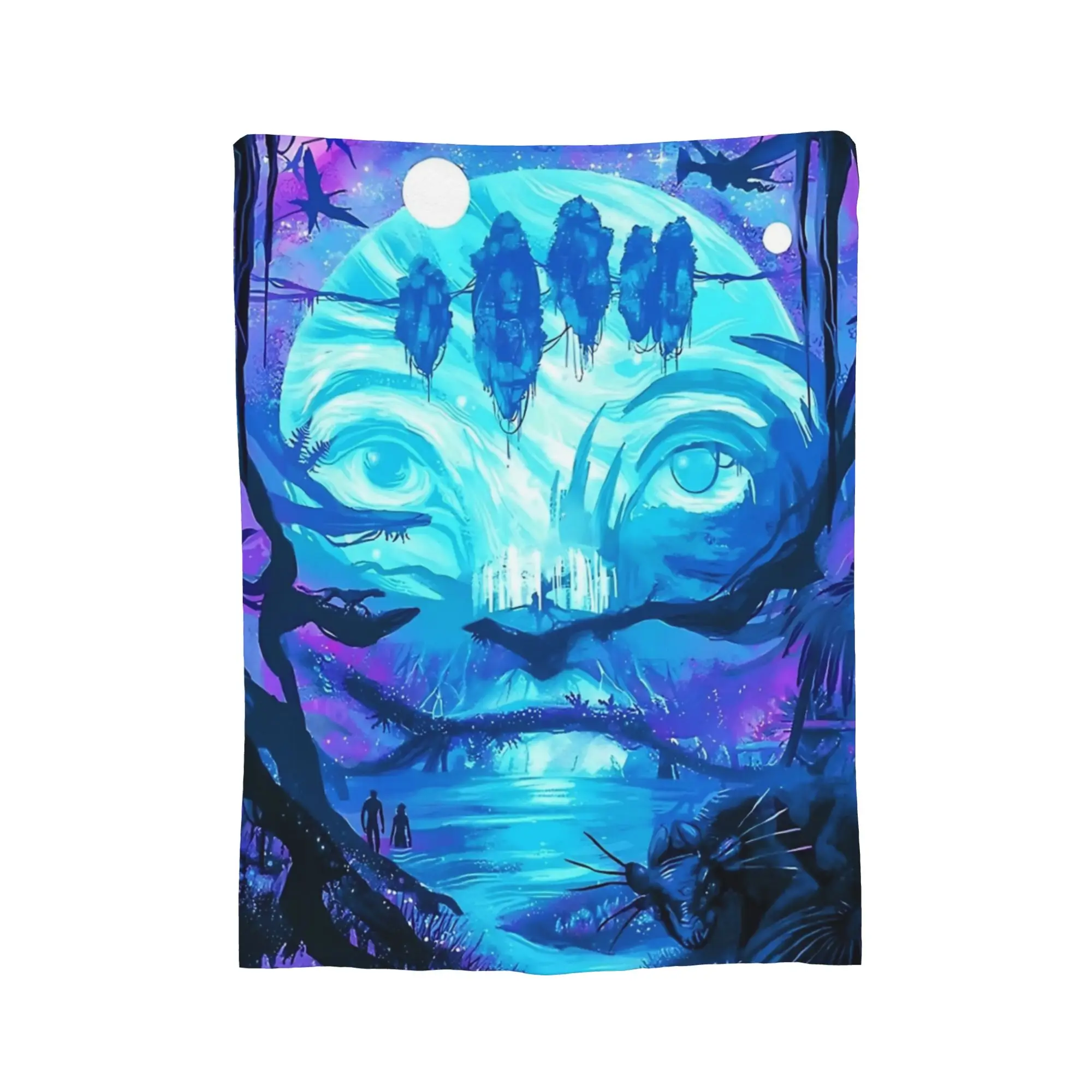 Avatars I See Your Soul Blankets Coral Fleece Plush Summer   Multifunction Warm Throw Blanket for Sofa Couch Rug Piece view 2