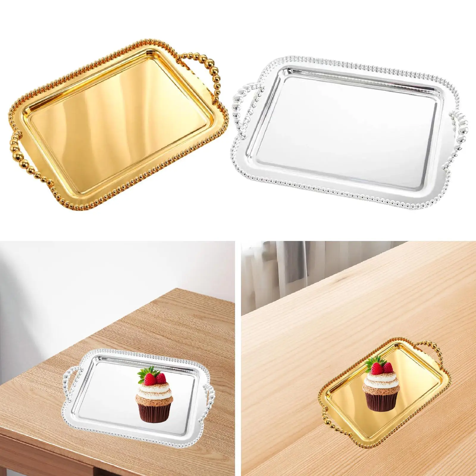 

Art Serving Tray Non Slip Multipurpose Vanity Tray Decorative Tray for Events Decorative Guest Room Table Centerpiece Eating