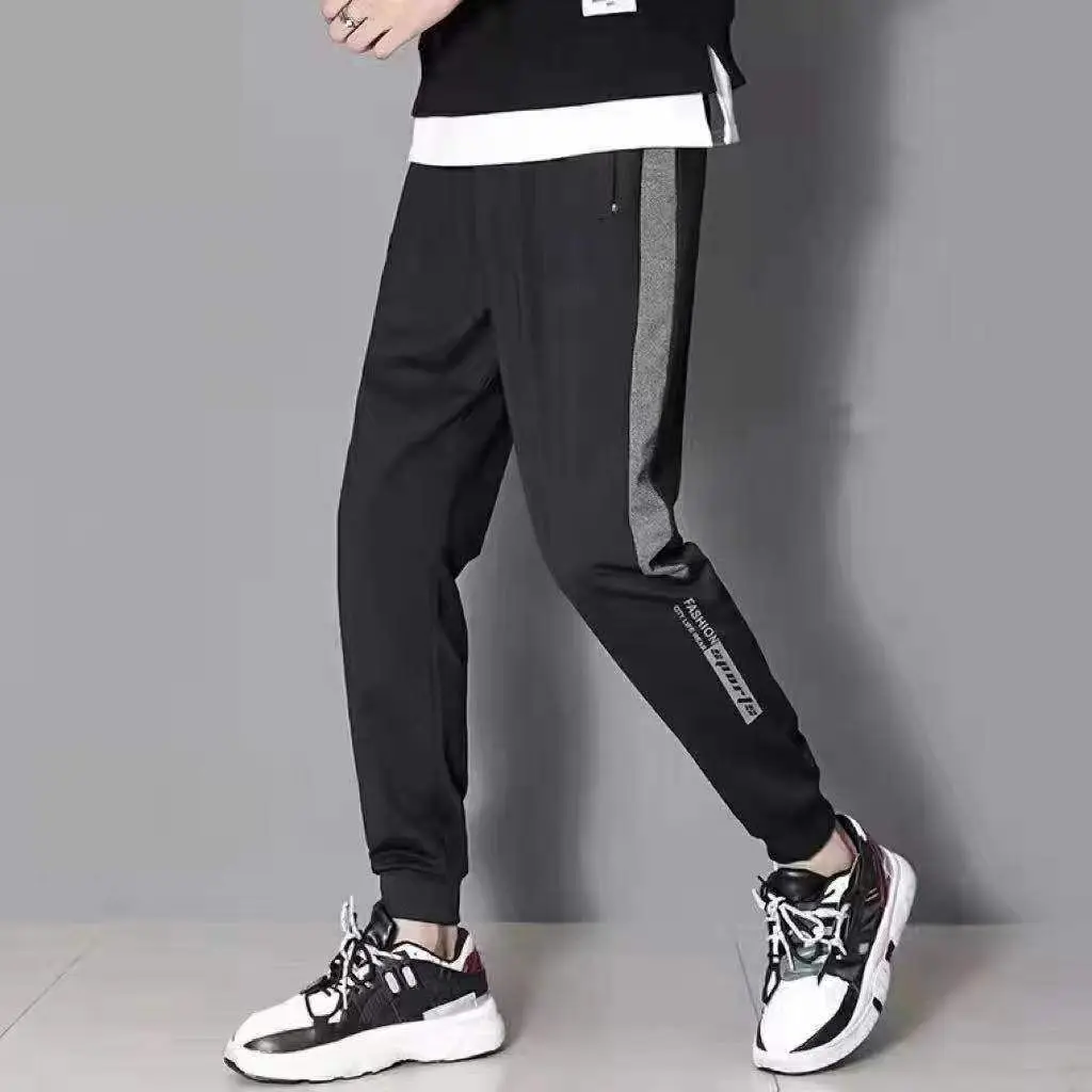 Lente Zomer Heren Joggingstrepen Joggingbroek Nieuwe Casual Elastische Taillezakken Sportkleding Mode Nauwsluitende Voeten Broek