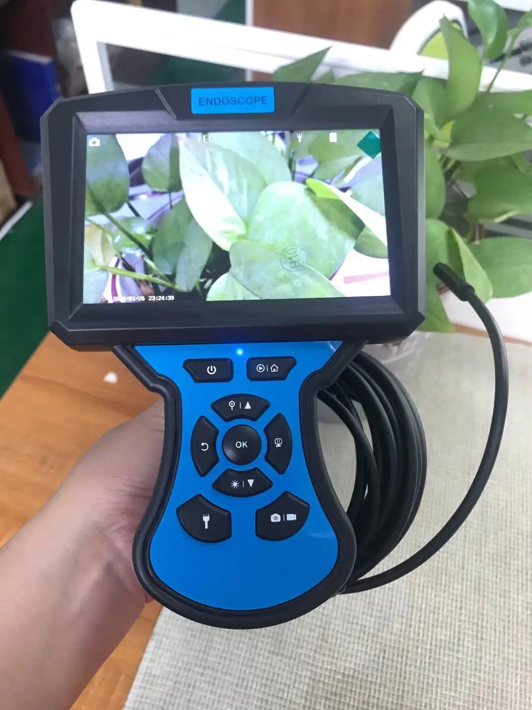 M50 عدسة مزدوجة HD 5 بوصة IPS LCD شاشة كبيرة كاميرا فحص المنظار الصناعي