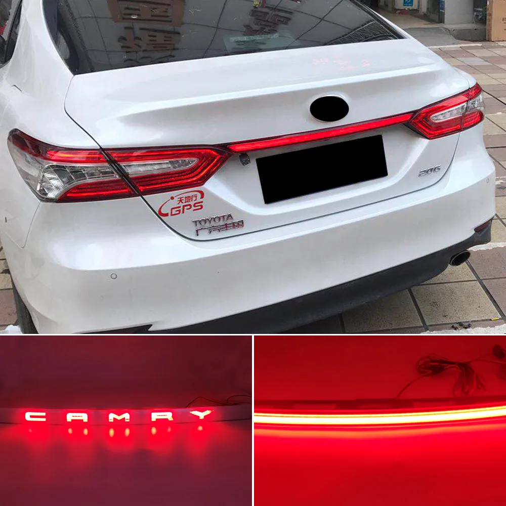 For Toyota 18-20 eighth generation Camry tailgate through light, trunk letter light, flowing light taillights