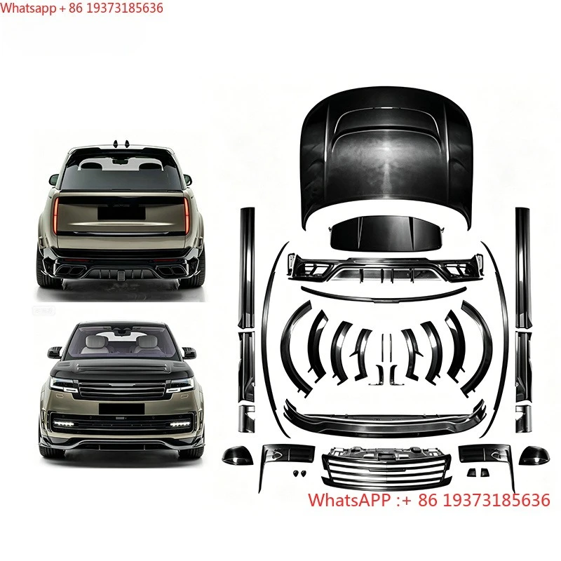 For Car Bumper M Style Body Kit for Range Rover vogue Carbon Fiber Front Lip Rear Diffuser Hood Side Skirts Car Auto Accessories