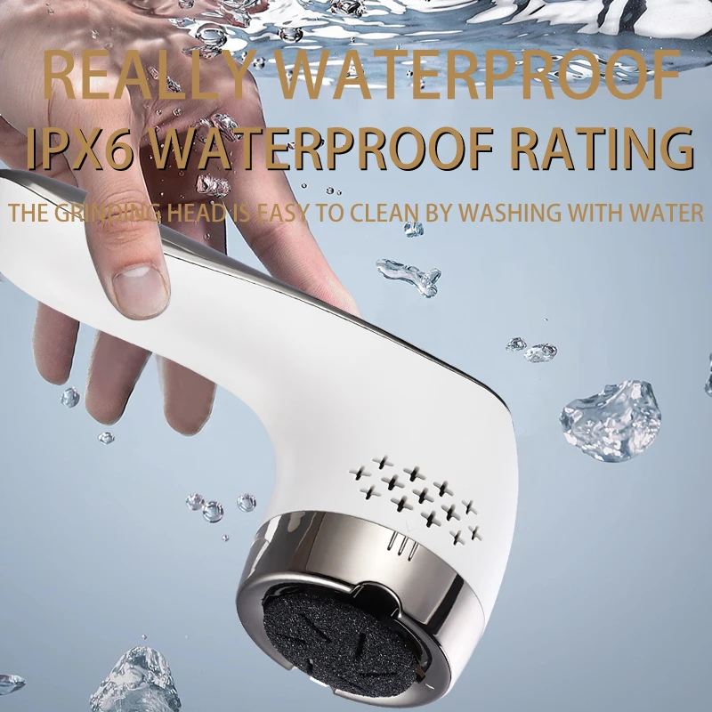 ไฟฟ้าแคลลัสRemover Professionalแฟ้มเท้าเครื่องบดPedicureเครื่องชาร์จHeel Cracked Dead Skin Scrubber 3 หัว