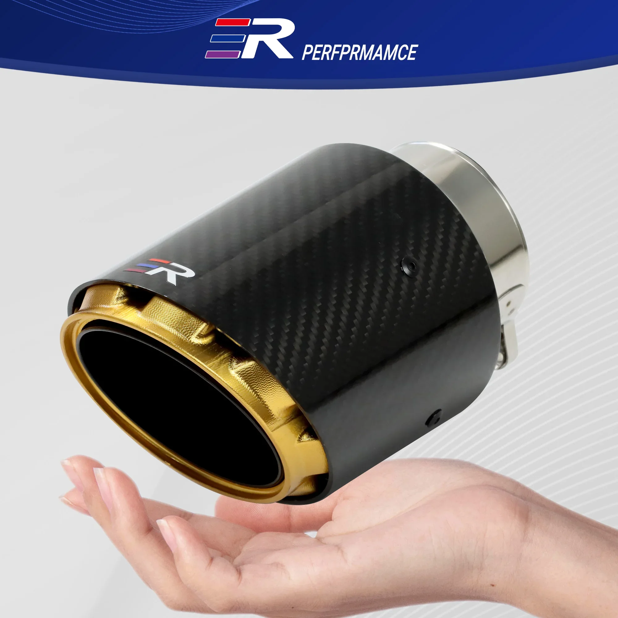 

ER New Design Bullet Style Exhaust Tip High Quality Carbon Fiber for Universal Car Modified Muffler Tail Pipe Nozzle