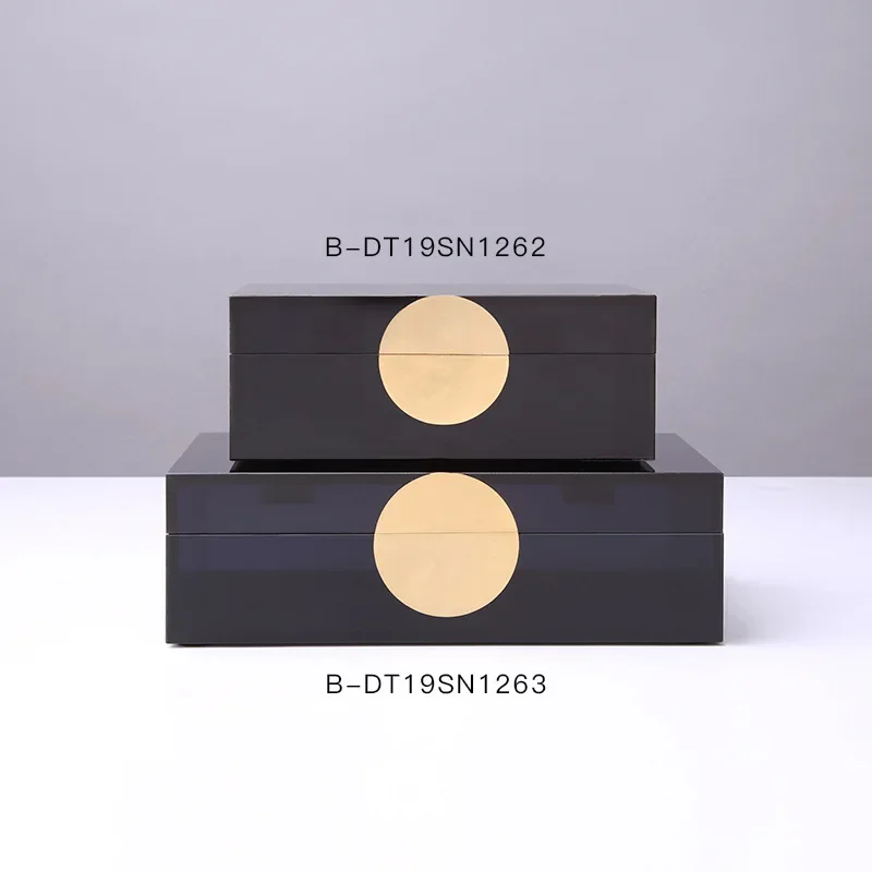 

Black acrylic jewelry box, plastic handicrafts, home decoration jewelry box ornaments, soft decoration accessories