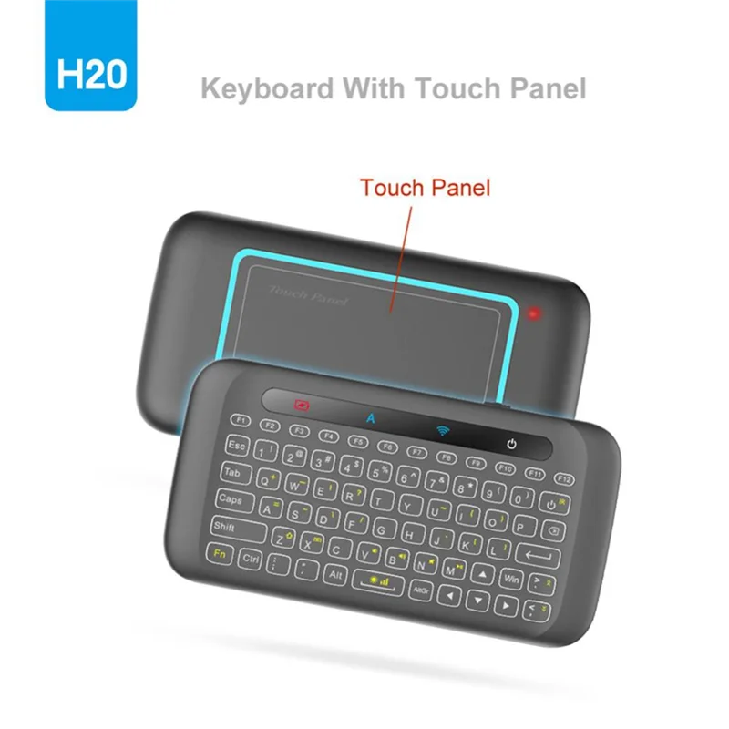 H20 2.4GHz Wireless Keyboard Backlight Air Mouse Remote Controller Touchpad Replacement Keyboard for Android Tv Box