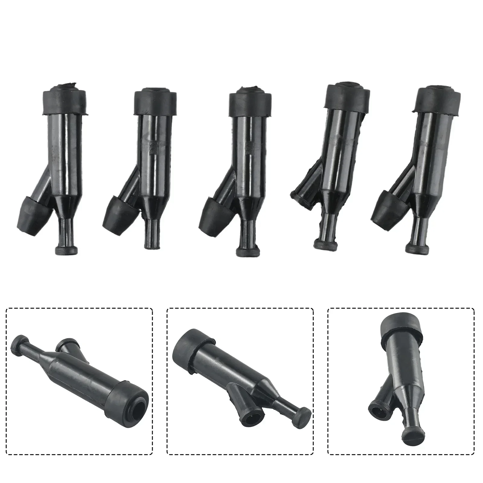 5pcs Spark Plug Cap Black Lawn Mower Part Replacement Set Spare Engines​ For Honda GX200 GX240 GX270