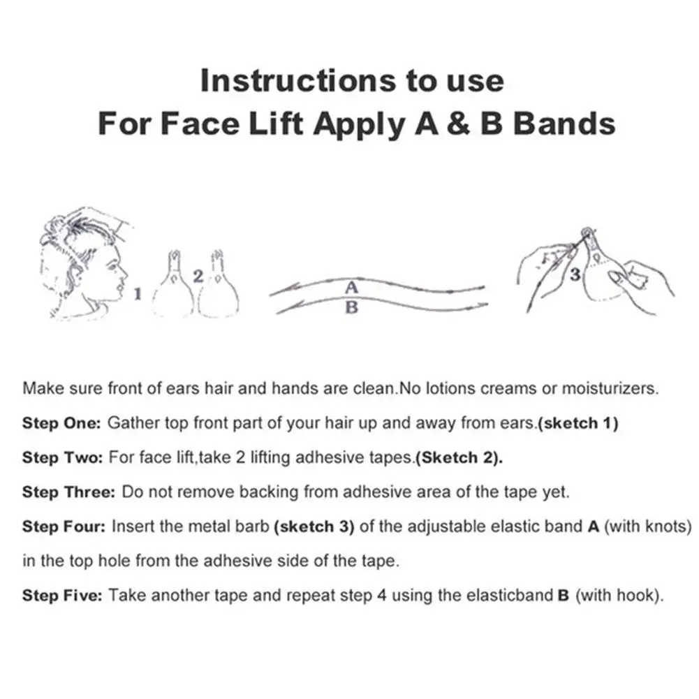 40Pcs/Set Instant Invisible Face Stickers Neck Eye Double Chin Lift V-Shape Refill Tapes Thin Makeup Facelifting Patch Adhesives
