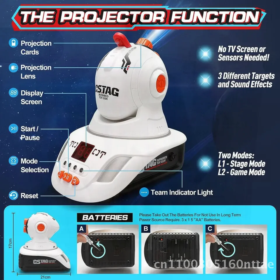 STAG Laser Guns Projektor Set Ente UFO Jagd Schießen Spiel Kinder Geschenke Spielzeug Für Jungen Infrarot Mini Pistole Guns Kampf Spiel Indoo