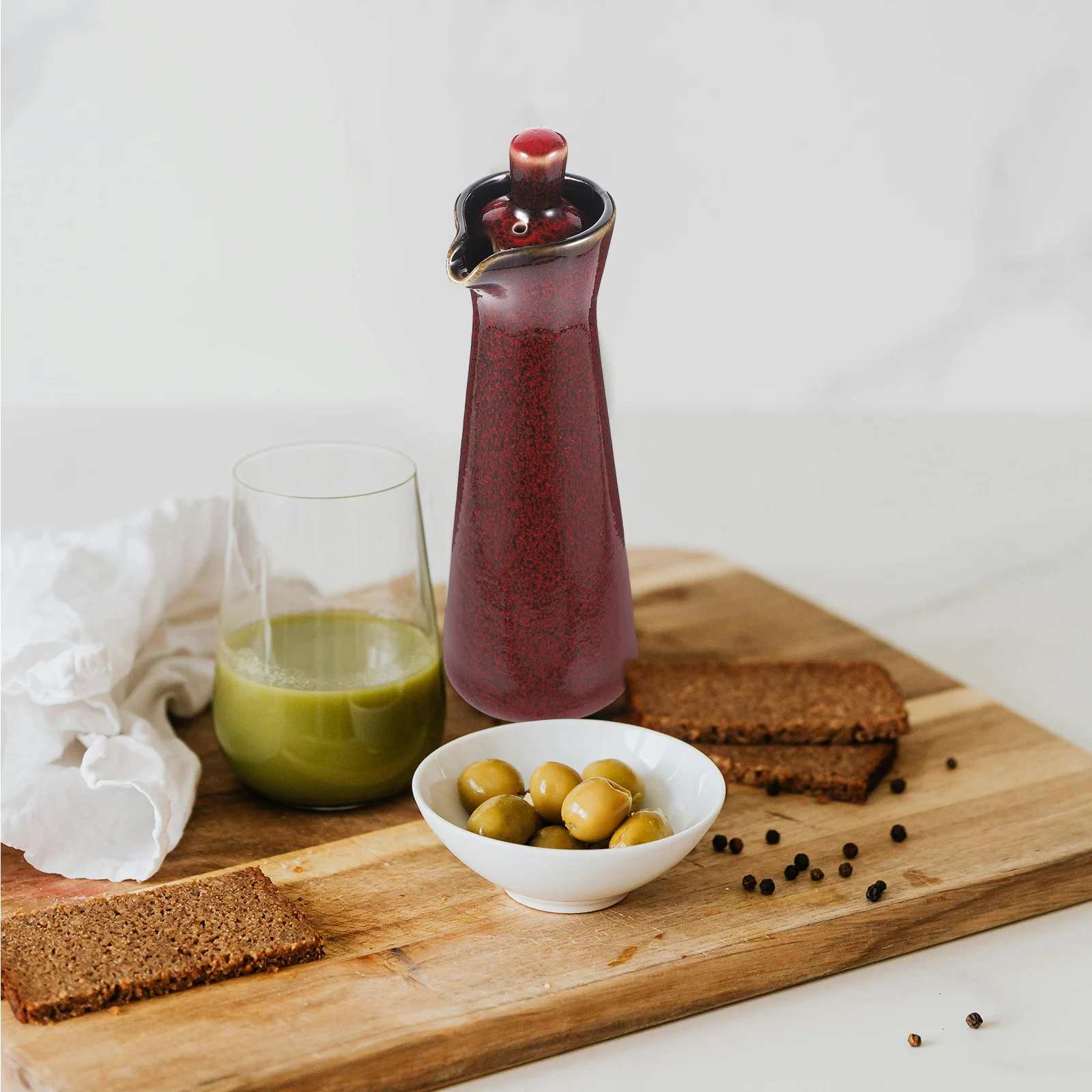 

Japanese Style Ceramic Kiln-Glazed Seasoning Bottle Multipurpose Oil Vinegar Soy Sauce Container Kitchen Storage