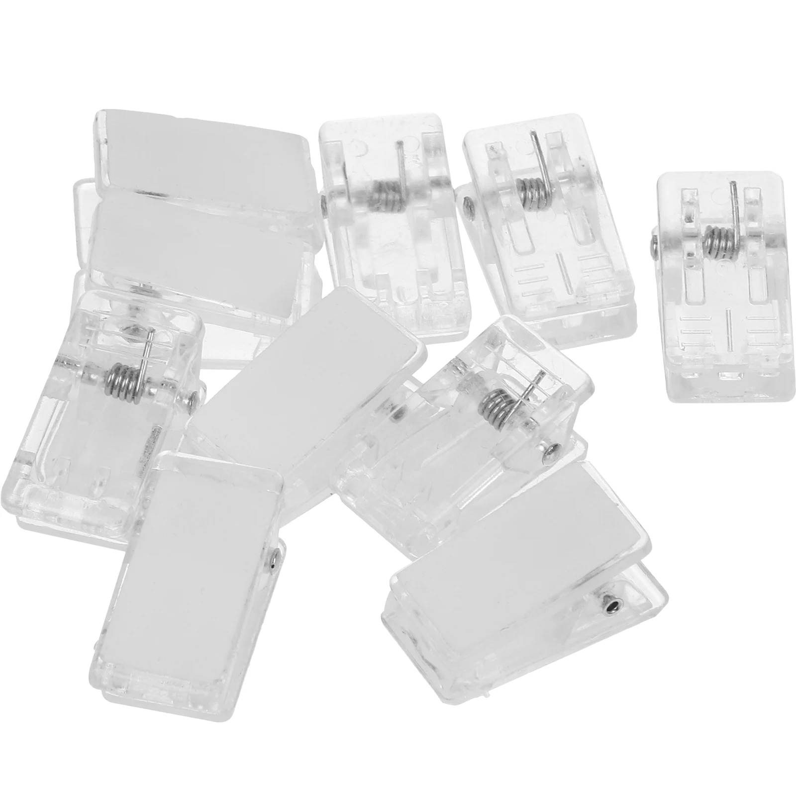 

30pcs Transparent Badge Clip Self Adhesive Wall Clips Clips for ID Cards Name Tags Office School Events