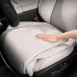 winter Car Seat Cushion White for Tesla Model Y 3 Highland S X Cybertruck Foam Driver Seat   Nappa Leather Anti-Slip Pad