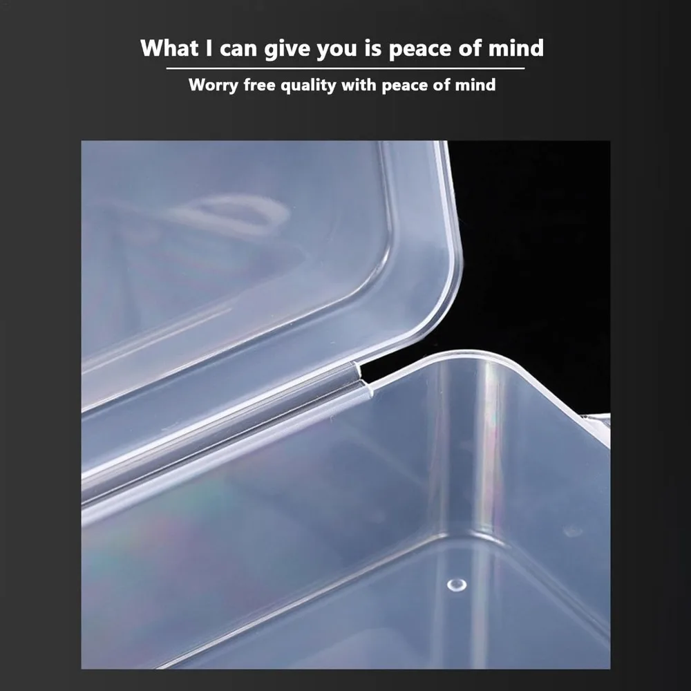 Large Capacity Plastic Pencil Box Multifunctional Transparent Storage Box With Buckled Waterproof Rectangular Container