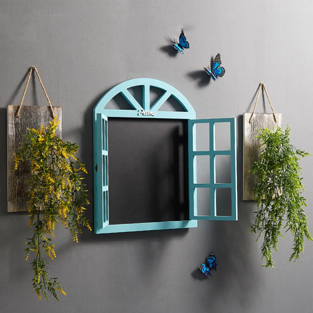 

Rustic Wall Decor, Wooden Window Frame Desktop Ornament for Crafts Photos Jewelry Decoration, Farmhouse Artwork Wall Decoration