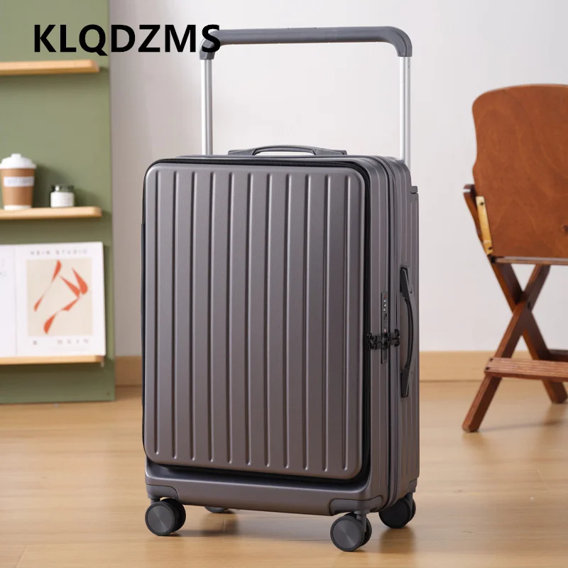 KLQDZMS Gepäck Neue 22 "24 Zoll PC Trolley 20" USB Lade Multifunktions Boarding Box mit Rädern Roll Koffer