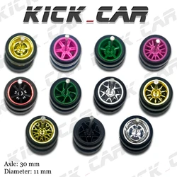 1/64 Wheels for Model Cars  with Rubber Tires Kicarmod Type for 1:64 Toy Car Diecast Modified Kit Miniature Parts 1 sets