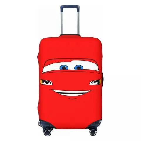 2025 만화 번개 맥퀸 자동차 수하물 커버 보호대 탄성 여행 가방 커버