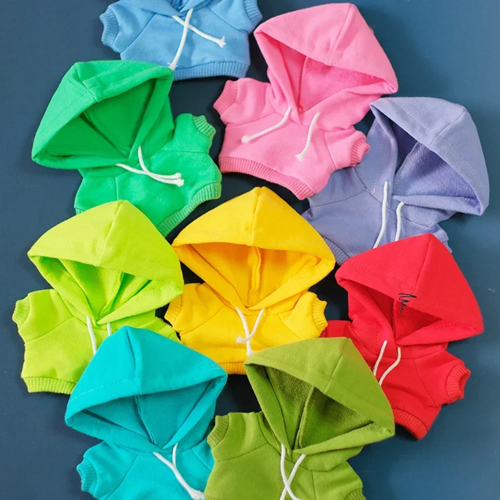 Colorful Clothes Hoodies Set for Korea Kpop Exo Labubu V1 V2 Idol Doll Mini Plush Doll'S Outfit Accessories Clothing Gift