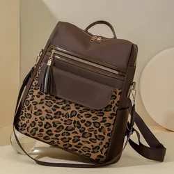 Fashion Oxford Leopard Print Women's Crossbody Bag 2026 New Large Capacity Backpack Hot Selling Casual Shoulder Bag Bolso Mujer
