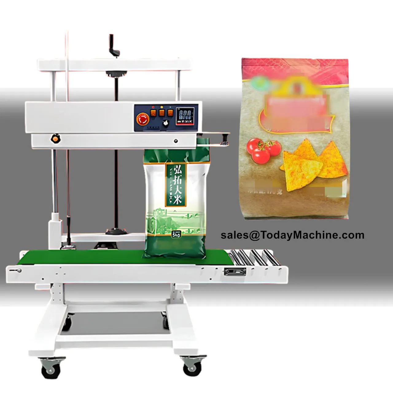 Stainless Steel Hot Sealing Rice Bags Continuous Vertical Band Sealer