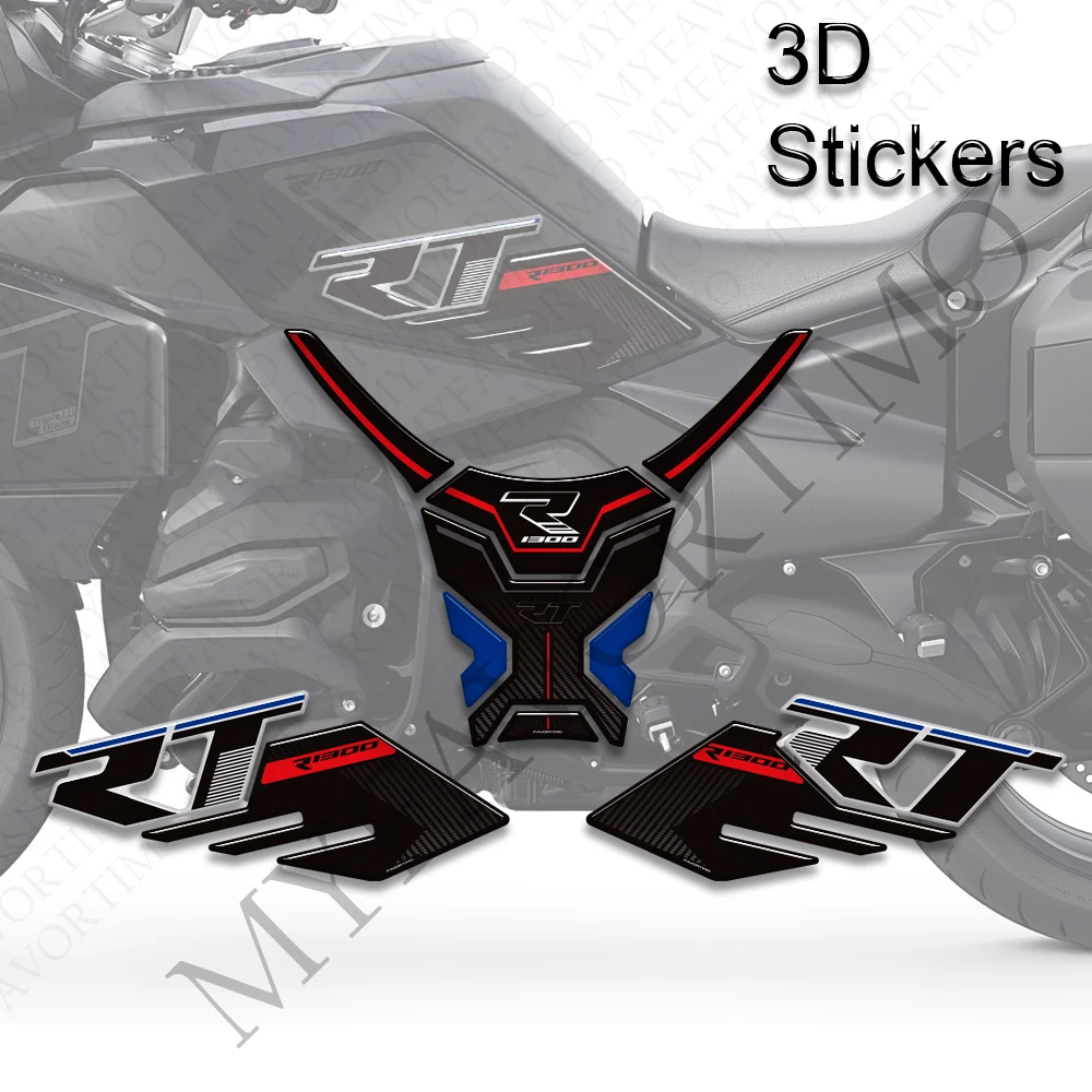 2025 2026 Motorcycle Accessories Fuel Tank Pad Protector Covers Waterproof 3D Resin Stickers Kit For BMW R1300RT R1300 RT R1300