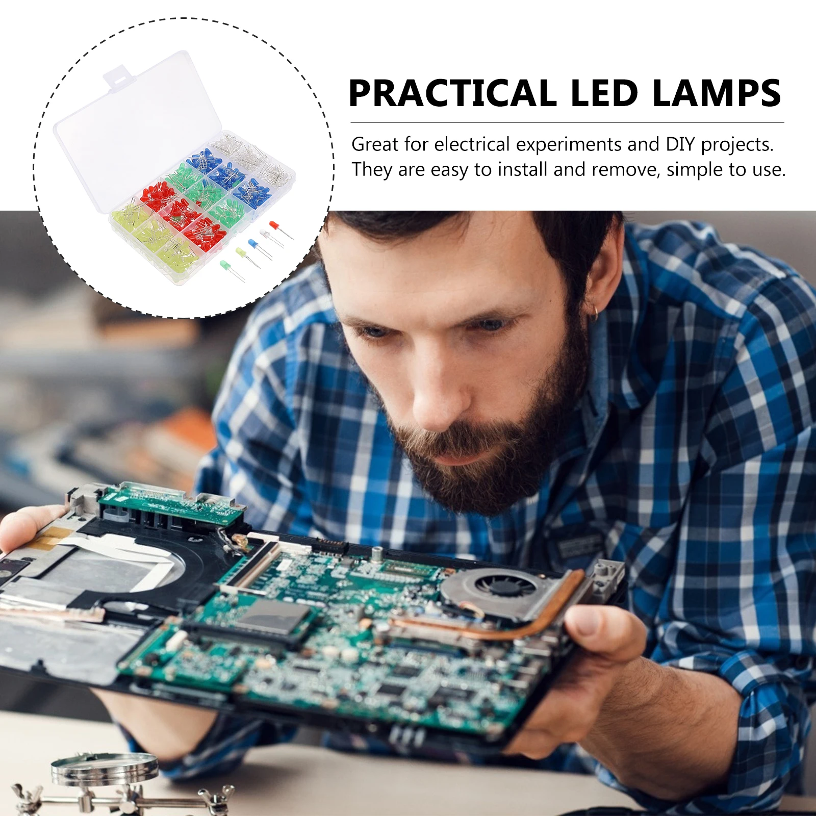 

500 Pcs LED Lamp Beads Light Emitting Diodes Plastic Fittings Creative Practical Lamps Electronics Accessories Easy