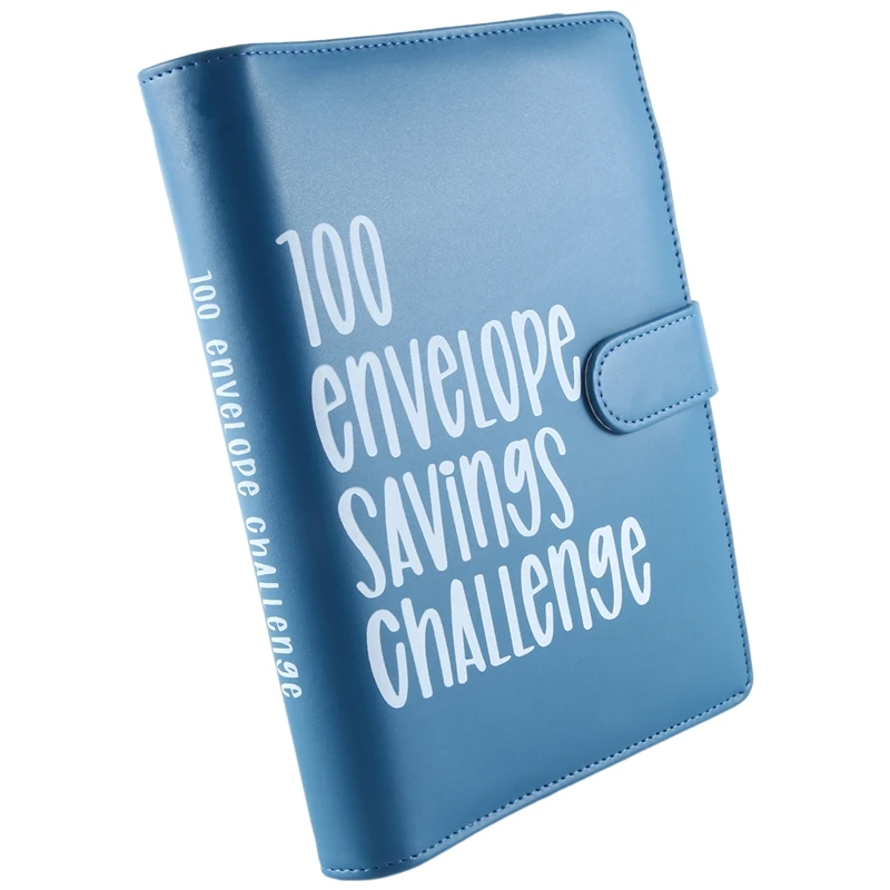 100 Envelope Challenge Binder Savings Challenges Binder, Budget Binder, Easy And Fun Way To Savemoney(Blue)