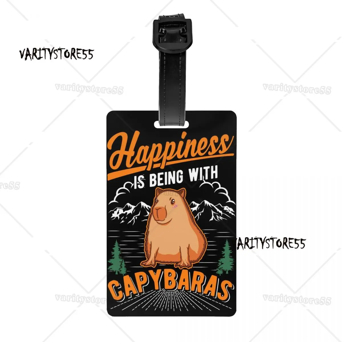 Custom Capybara Lover Luggage Tag for Suitcases Privacy Cover Name ID Card