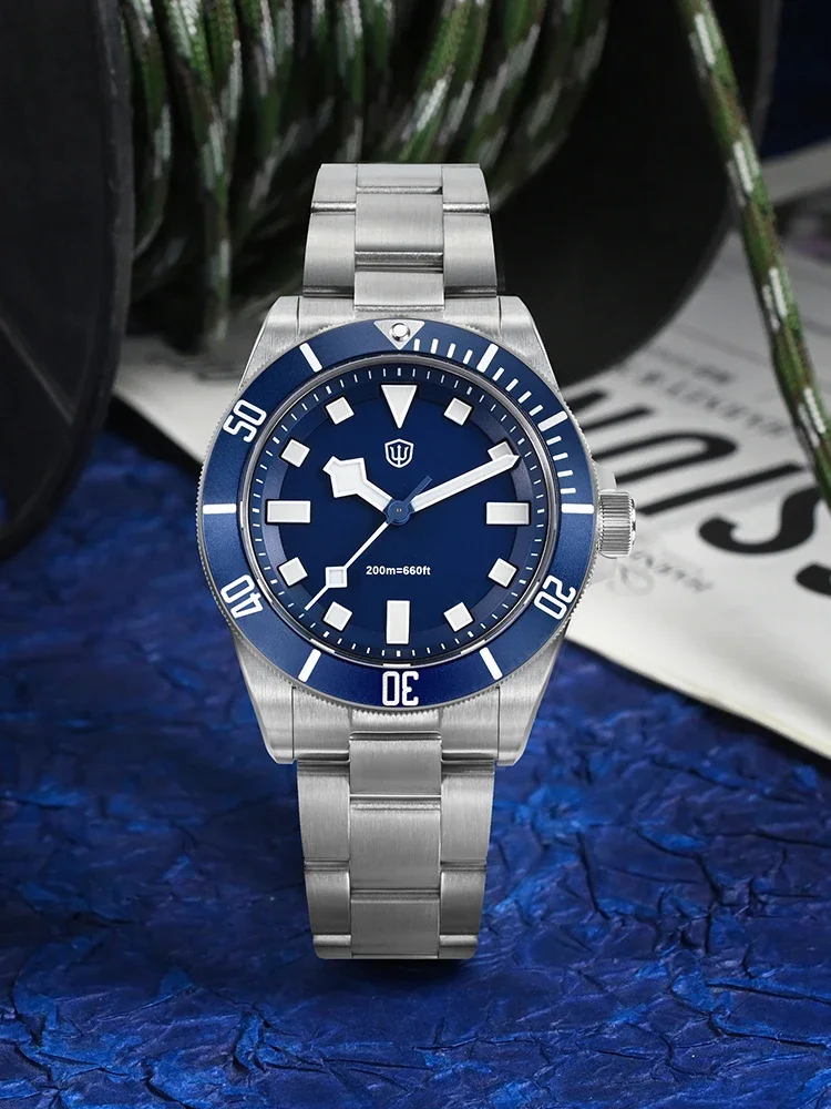 Watchdives WD1969 Pro Men's Luxury VH31 Automatic Quartz Movement Watch 316L Sapphire Glass Ceramic Bezel Watches