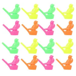 16 Pcs Plastic Whistle Water Flute Whistles Adults Bird Shaped Train Cartoon Props Plastic Party Funny Musical Instrument Child