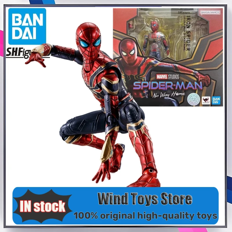 

In Stock 100% Original, Reedition Bandai Shf S.H.Figuarts Iron Spider Spider Man No Way Home, Anime Action Figure Model