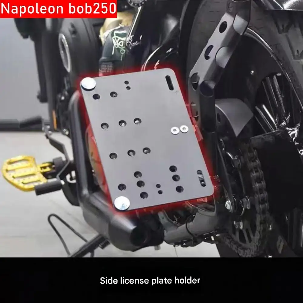 For Benda Napoleon 450 500 Motorcycle Left Side Foldable License Plate Bracket Bobber Mod Parts