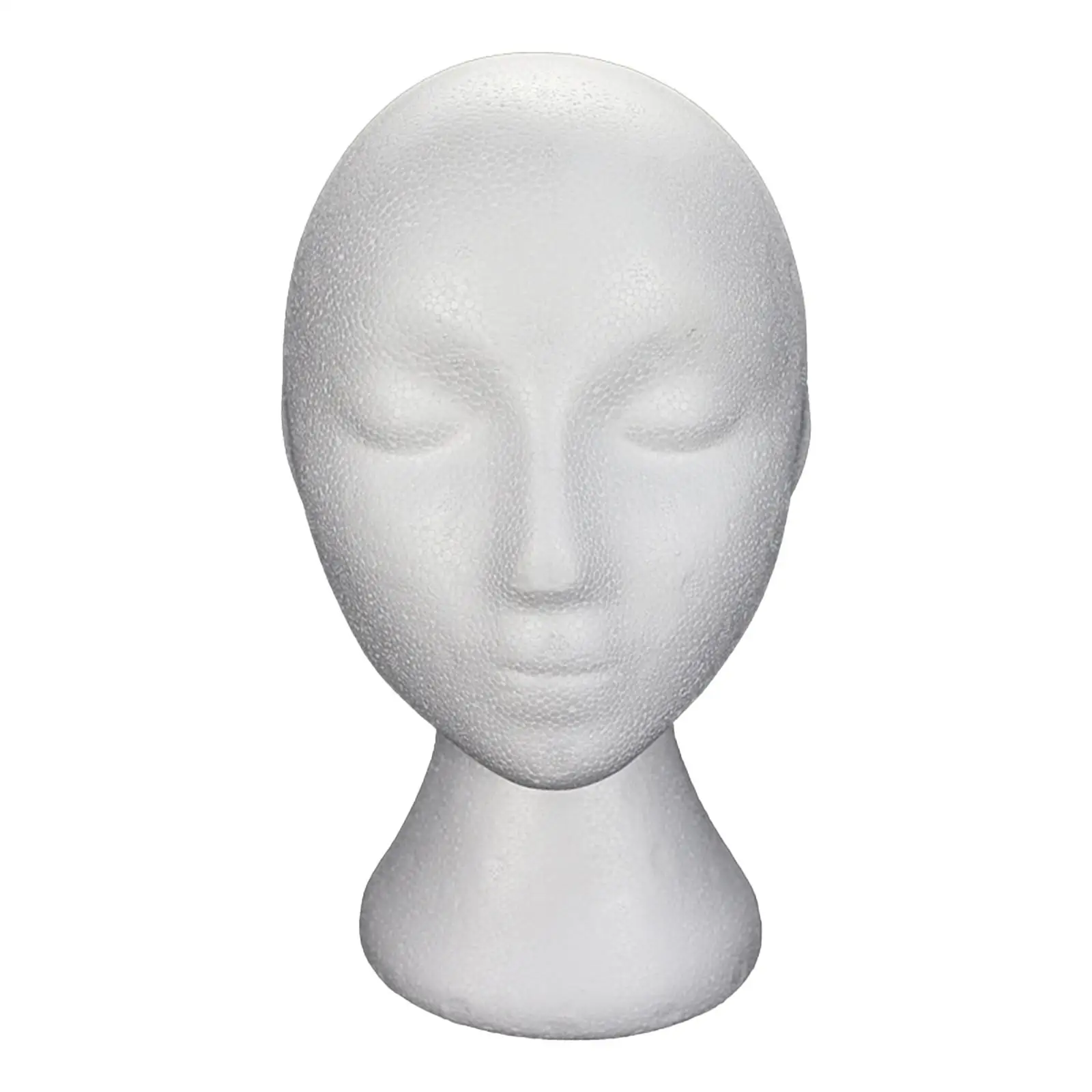 Foam Wig Head Professional Female Mannequin Manikin Head for Shop Props Home Hats Glasses Headband Hairpieces Display Stand