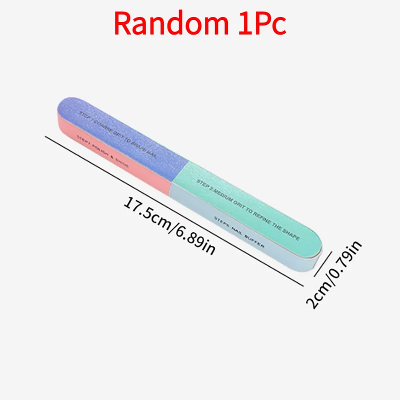 Random 1Pc 6 Sides Polishing Nail File Sanding Professional Buffer Block Durable Pedicure Buffing Polish File Nail Art Tool‘