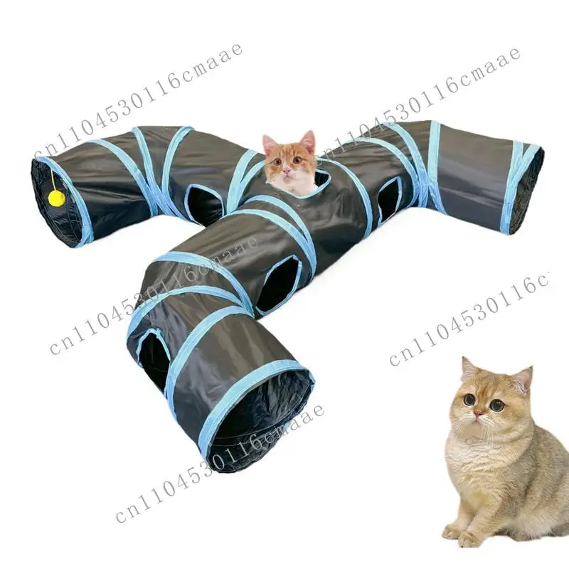 NEW Cat Toy Tunnel Indoor  Hide Interactive Play Tube  Fun Foldable  Hideaway  for Rabbits Puppy Kitten
