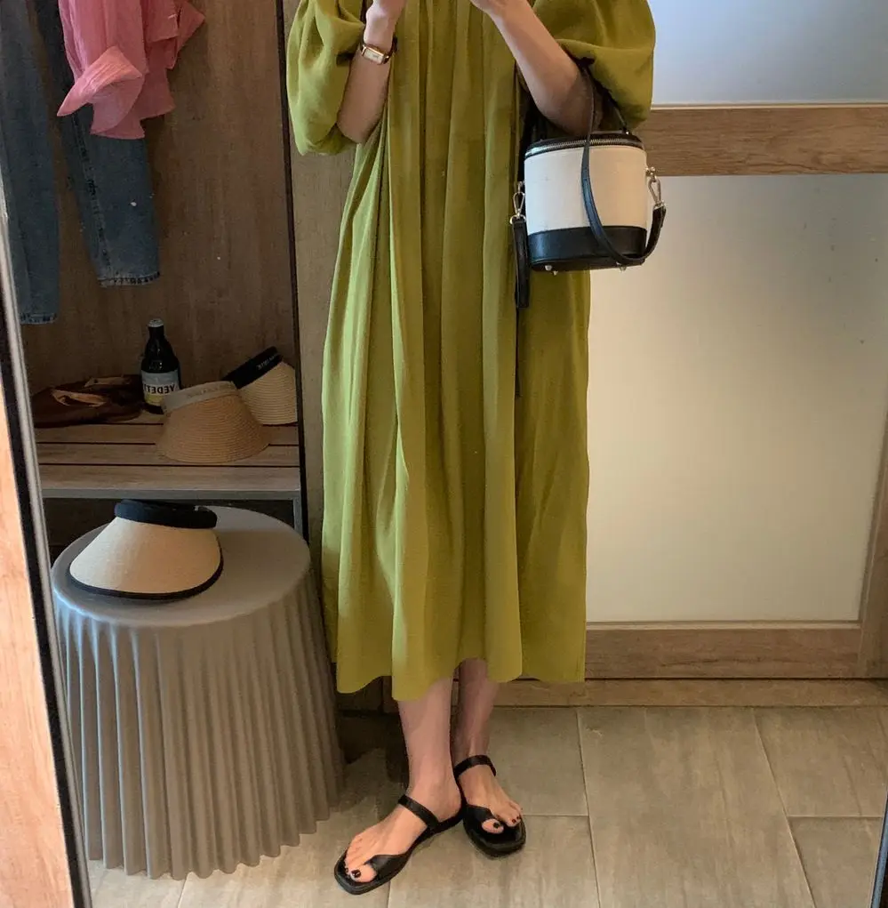 Summer New Dress Women's Oversize Dress Loose Commuter Casual Strap A-line Dress image 5