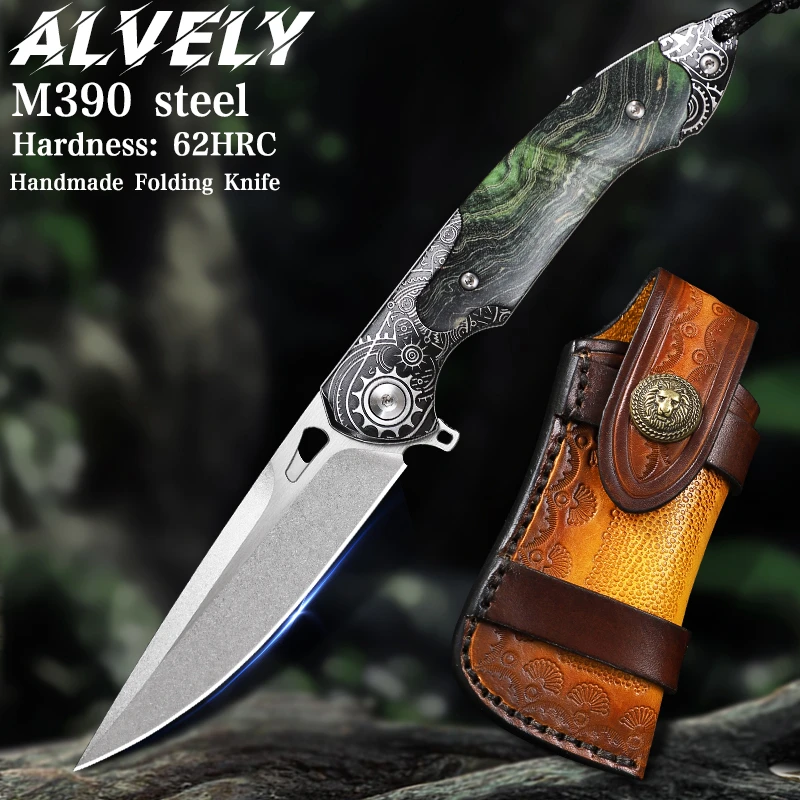 

High Quality M390 Steel Folding Pocket Knife, Men's EDC Pocket Knife, Hunting Adventure Knife, Survival Outdoor Fishing Knife