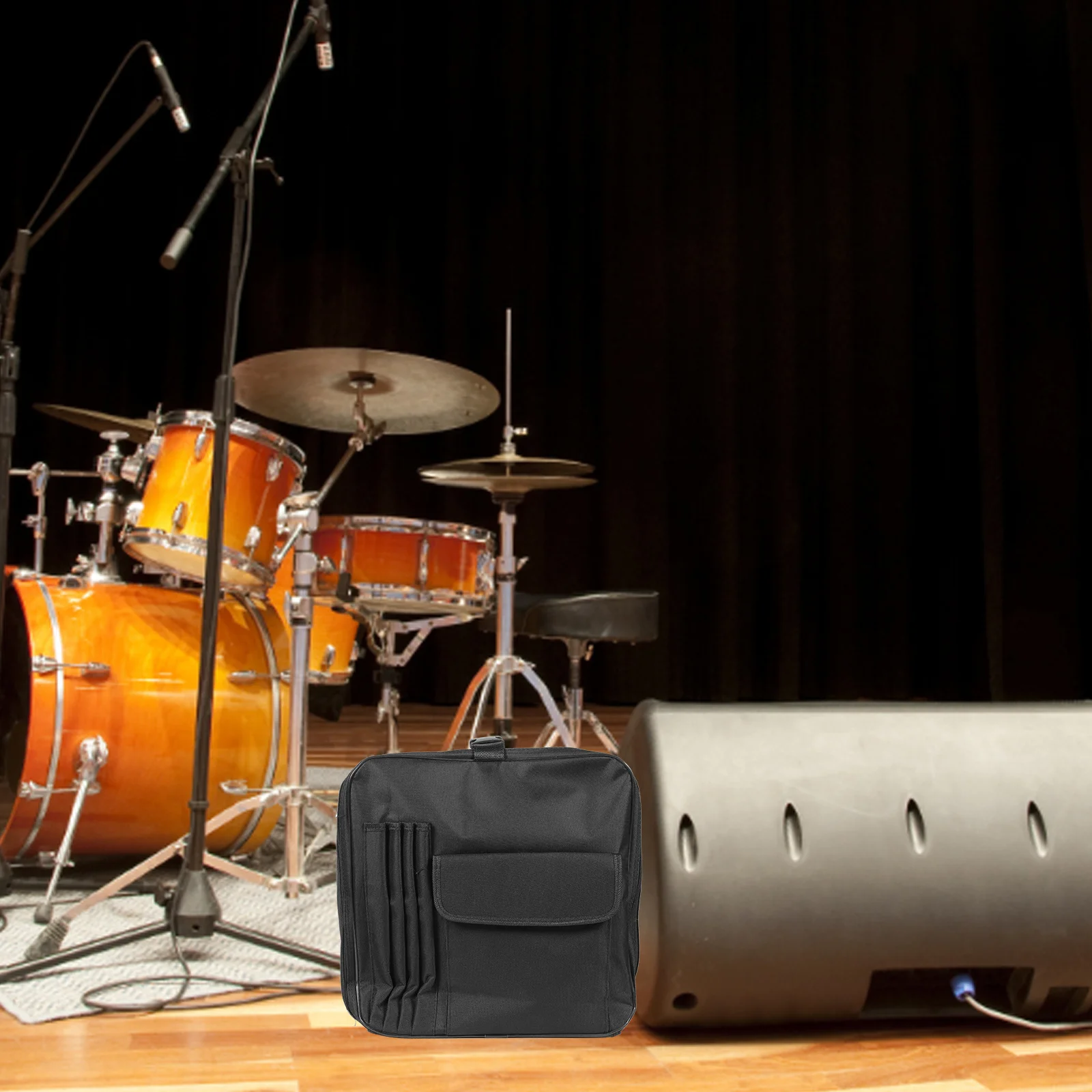 

Portable Snare Drum Backpack Sturdy Oxford Fabric with Convenient Carry Handle and Accessory Pockets Perfect for Drummers on The