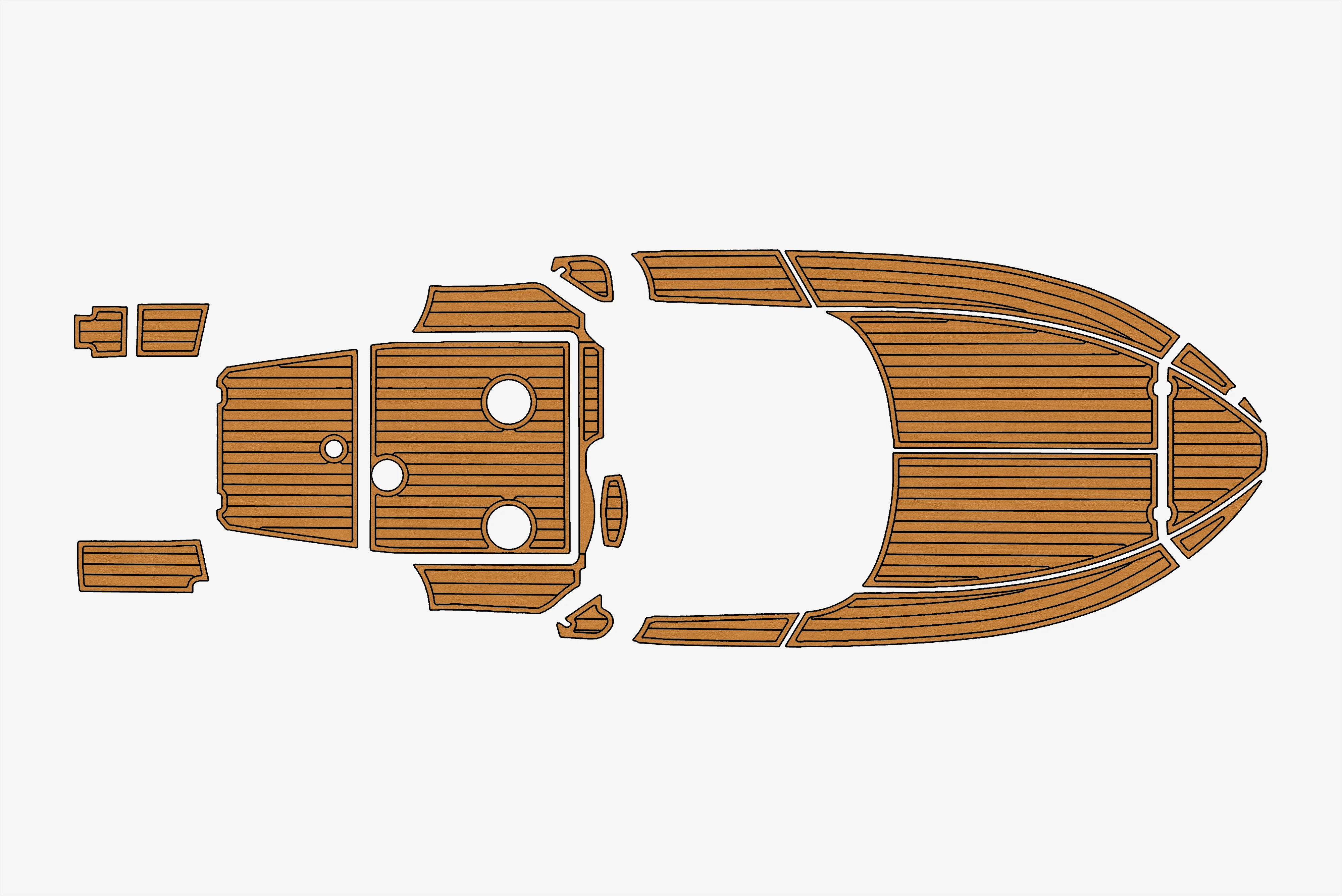 

Beneteau Flayer 750 1/4" 6mm EVA foam Non-Slip PVC Teak Decking marine Mat aqua gatorstep carpet Marine Floor