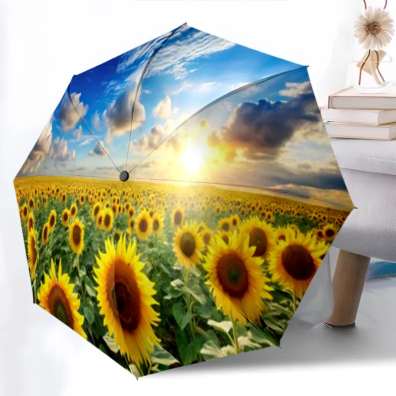 

1 шт. полевой зонт «Подсолнух» — портативный складной зонт для дома Essential с прочной железной рамой, подходит для всех сезонов