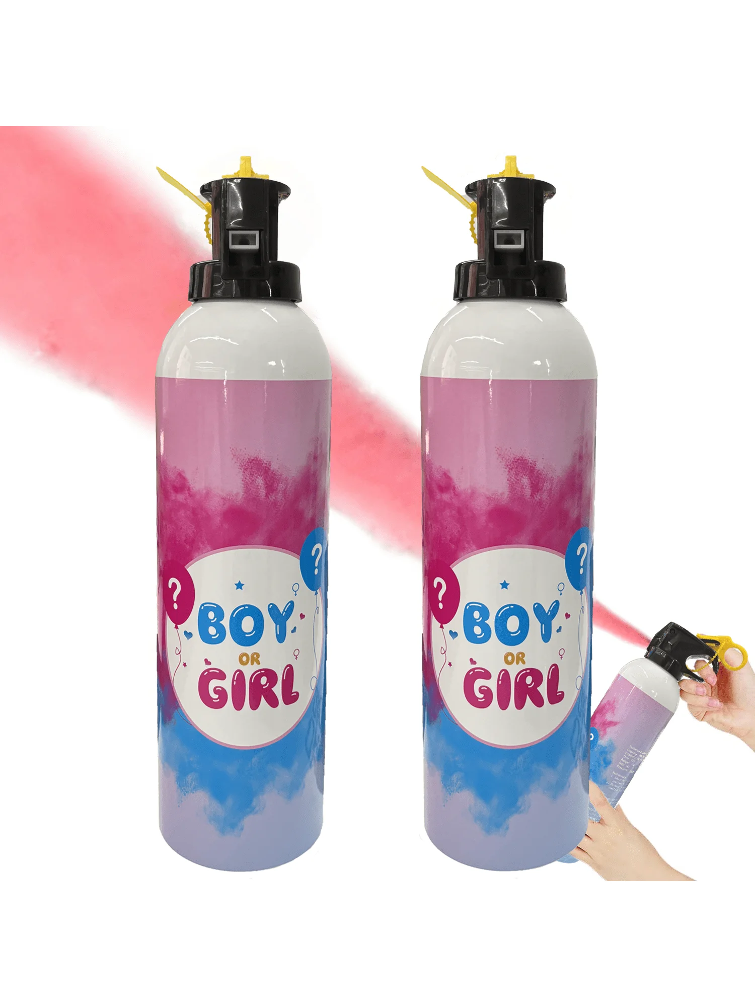 Gender Reveal 2 Packs Set Baby Girl Reveal Color Powder Color Decor Idea for Gender Reveal Announcement Party Supplies