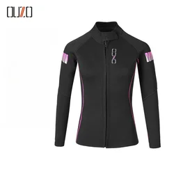 1.5MM Wetsuit Neoprene Long Sleeve Two-Piece Underwater Fishing Surfing Jacket Pants Clothes Women Men Scuba Diving Suit