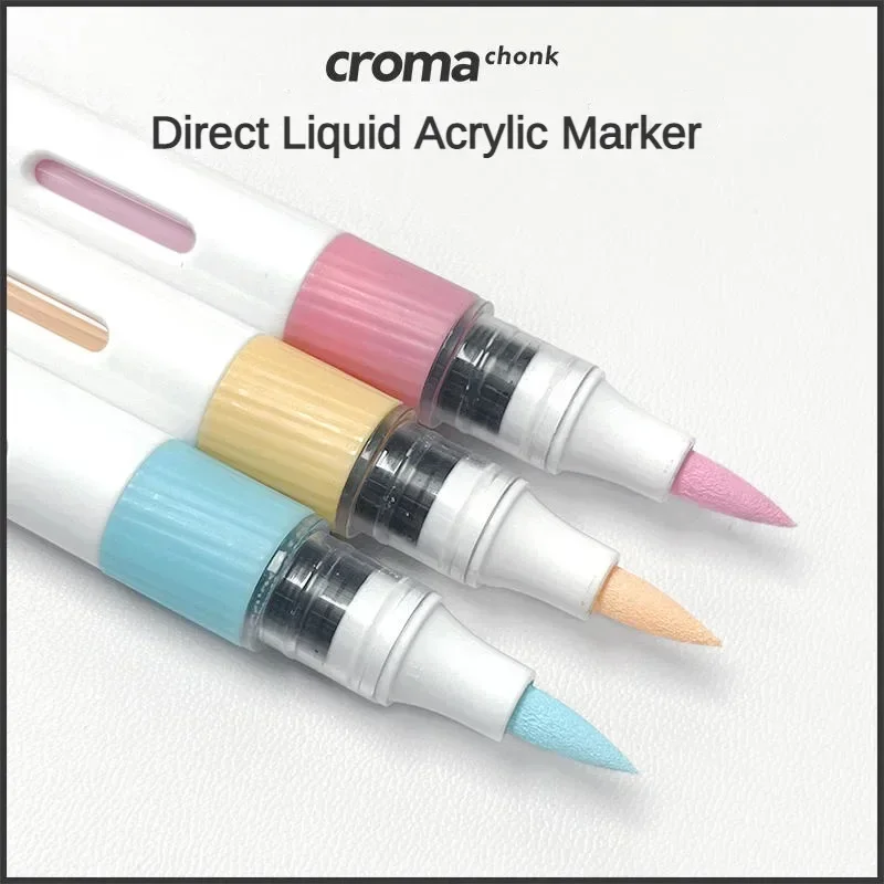 Croma 24/48/72 Colors Acrylic Direct Liquid Pens Waterproof Sketch Alcohol Based Marker for Fabric/Rock/Glass Ideal Art Supplies