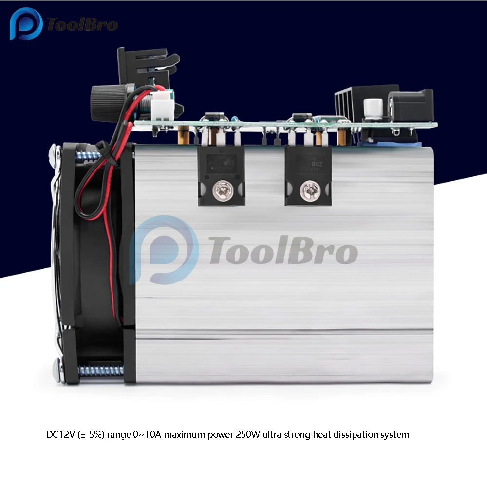 Imagem -04 - Indicador de Bateria Teste de Envelhecimento com Led Voltímetro Digital Amperímetro Ventilador Dissipador de Calor 250w 020a 12v