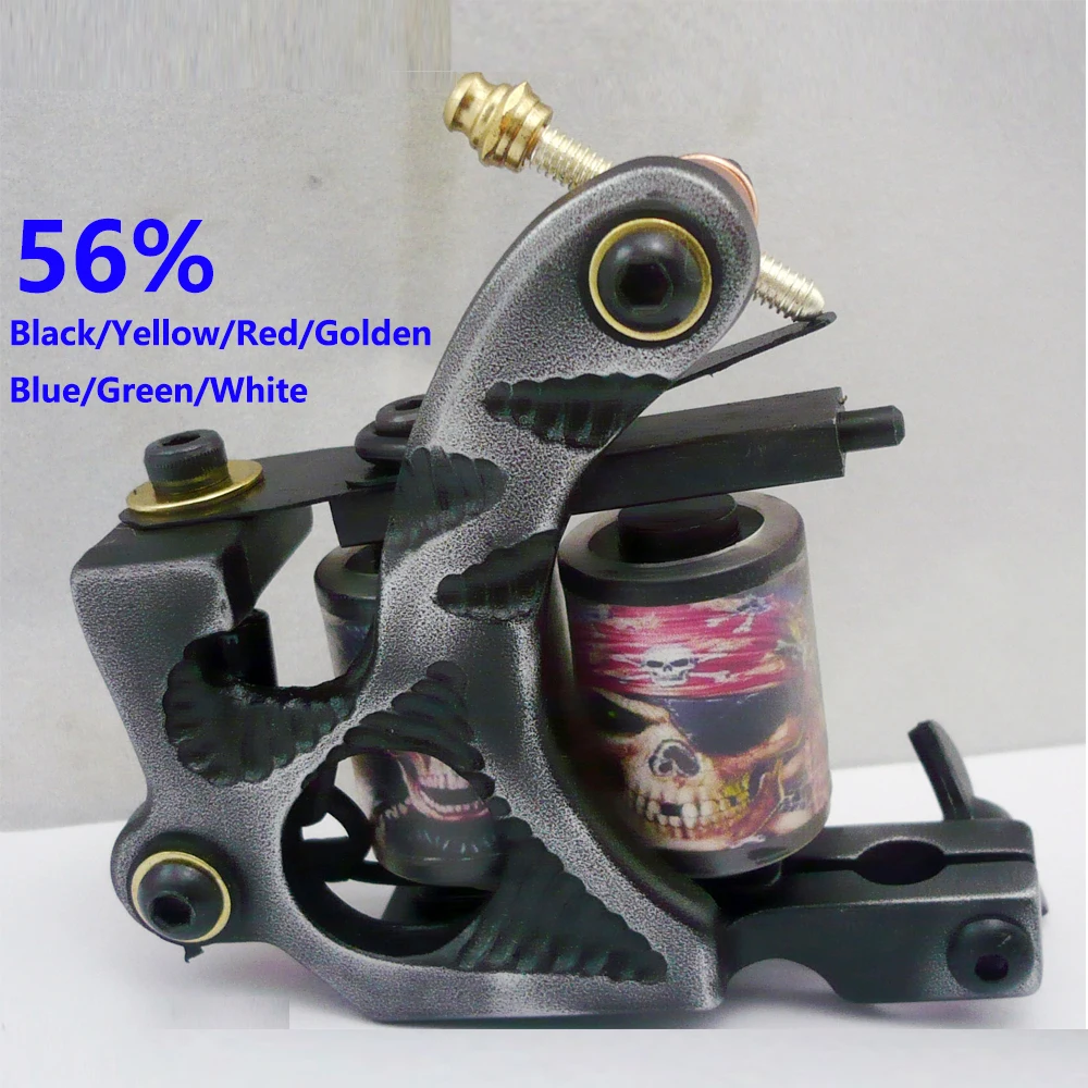 

56% 10 Warps Coil Tattoo Machine Iron Handmade Gun Permanent Makeup Tool Tattoo Machine Gun for Tattoo Shader and Liner Supply