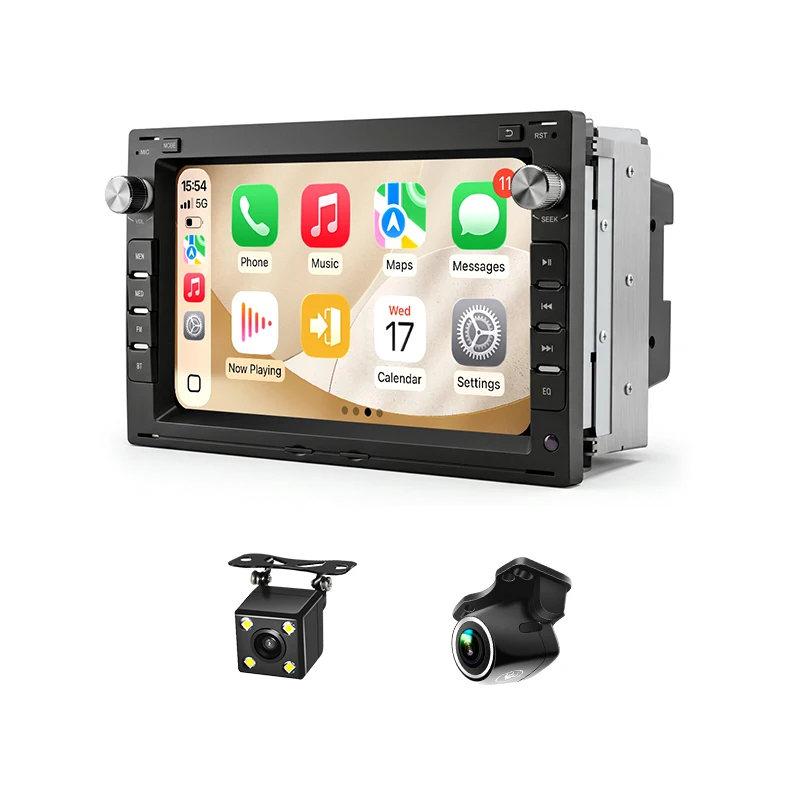 AINAVI Wireless CarPlay Android Auto 2 Din Für Volkswagen VW Golf 4 MK4 MK5 Passat B5 Polo Bora Jetta T5 Transporter Multimedia-Videoplayer Autoradio BT FM RDS DSP SWC AHD-Kamera 7 Zoll