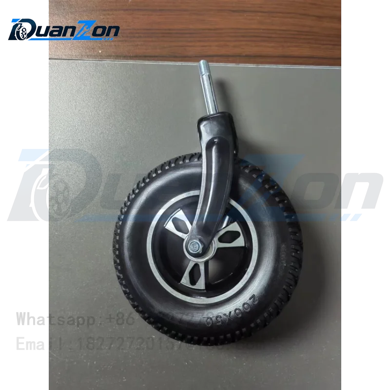 Universal wheelchair 8-inch aluminum alloy universal front wheel wheelchair accessories high elasticity deep pattern PU