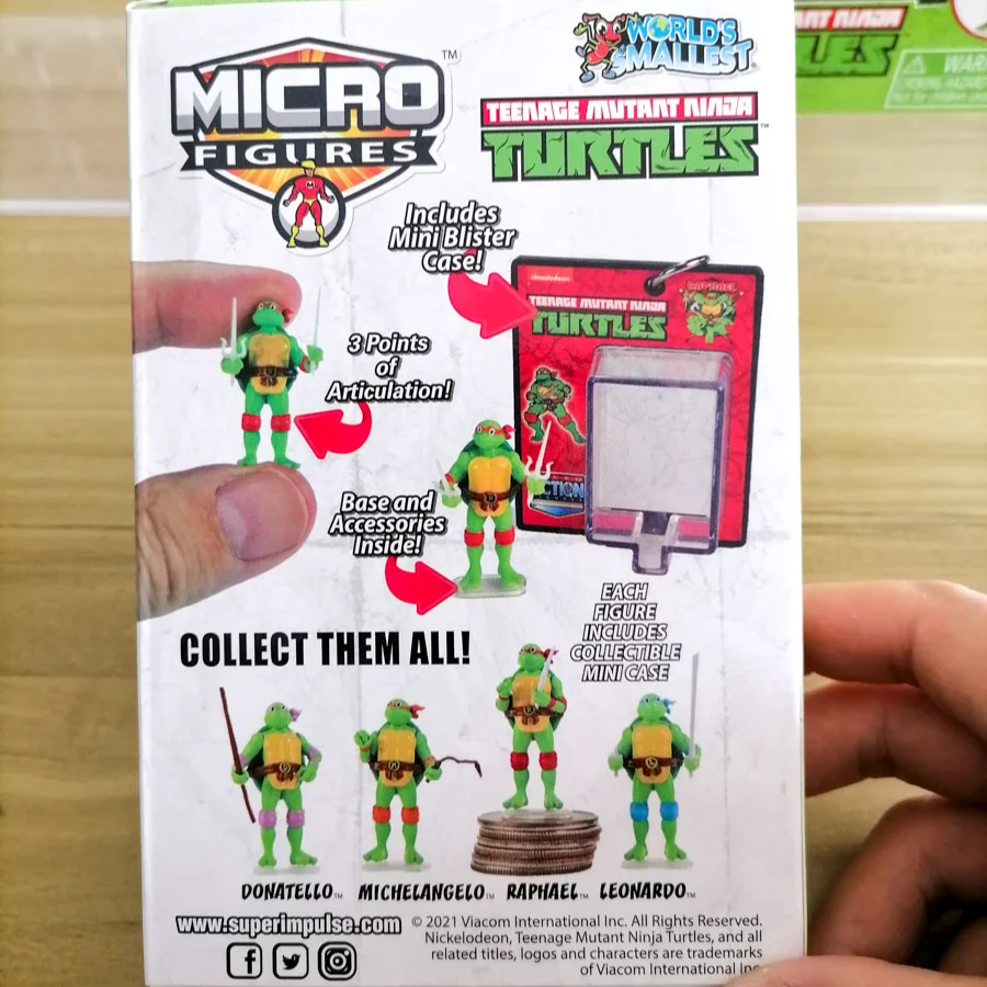 Teenage Mutant Ninja Turtles Mini Figurine Miniature Joints Movable Figure Toy Pendants Collectible Worlds Smallest Gifts